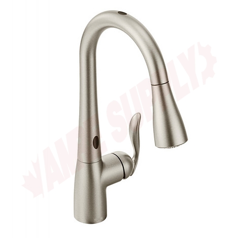 Photo 1 of 7594ESRS : Moen Arbor 1-Lever Handle High-Arc Pull-Down Spray Kitchen Faucet with MotionSense Hands Free Technology, Spot Resist Stainless