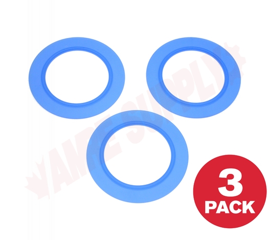 Photo 1 of PROS3AELP15 : Fluidmaster Replacement Flush Valve Seals, 3 pack, Blue
