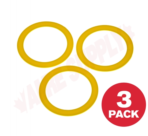 Photo 1 of PROS3KP15 : Fluidmaster Replacement Flush Valve Seals, 3 pack, Yellow
