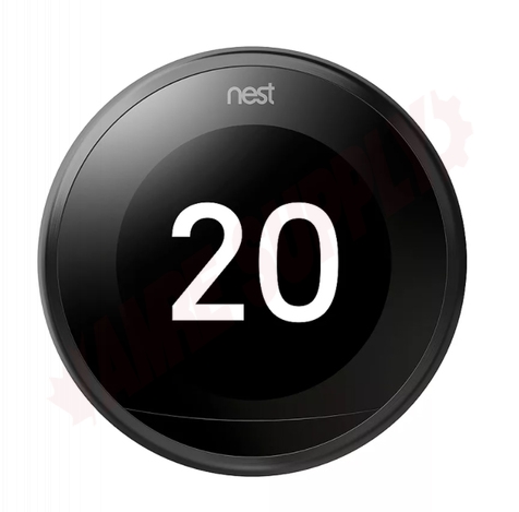 Photo 1 of NEST3016CA : Google Nest Learning Digital Thermostat, 3rd Gen, Matte Black