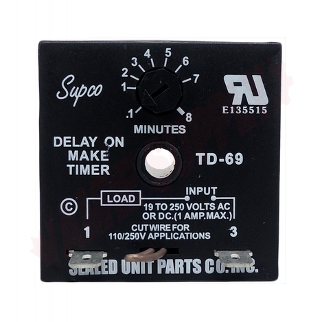 Photo 2 of TD69 : Supco Delay On Make Timer, 6sec To 8min