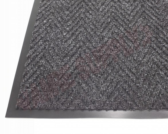 Photo 3 of HBN200306 : Edgewood Herringbone 3' x 6' Charcoal Wiper/Scraper Floor Mat