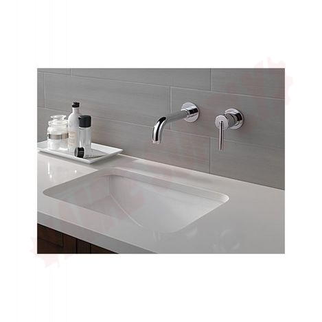 Photo 2 of T3559LF-WL : Delta Trinsic Single Handle Wall Mount Bathroom Faucet Trim, Chrome