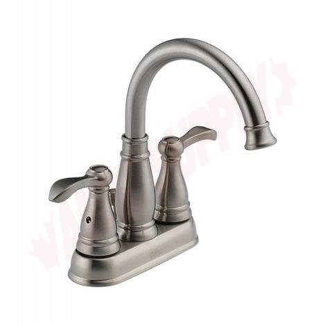 Photo 1 of 25984LF-BN-ECO : Delta Porter Two Handle Centerset Bathroom Faucet, Brushed Nickel
