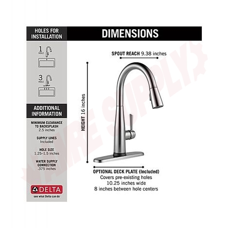 Photo 2 of 9113T-AR-DST : Delta Essa Single Handle Pull-Down Kitchen Faucet with Touch2O Technology, Arctic Stainless 