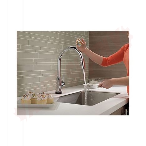Photo 3 of 9159T-DST : Delta Trinsic Single Handle Pull-Down Kitchen Faucet, Chrome
