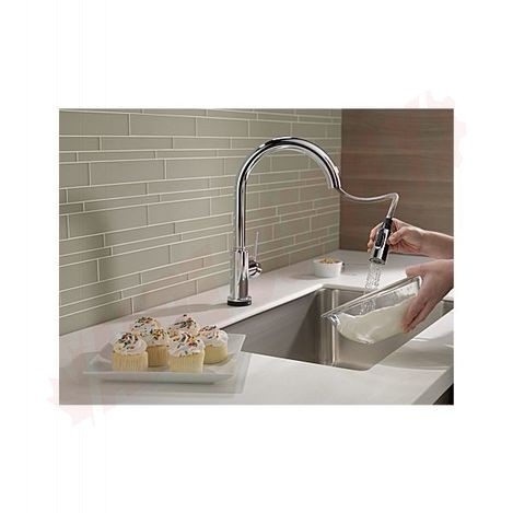 Photo 4 of 9159T-DST : Delta Trinsic Single Handle Pull-Down Kitchen Faucet, Chrome