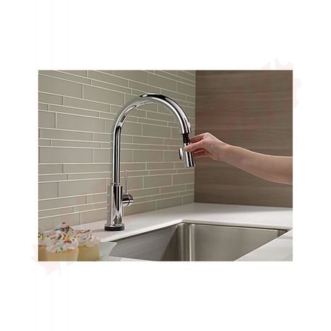 Photo 5 of 9159T-DST : Delta Trinsic Single Handle Pull-Down Kitchen Faucet, Chrome