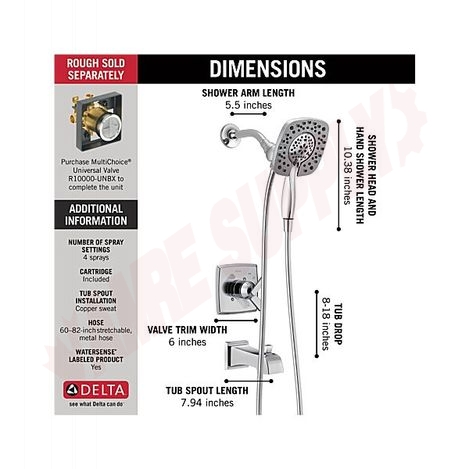 Photo 2 of T17464-I : Delta Ashlyn Monitor 17 Series Shower Trim with In2ition, Chrome