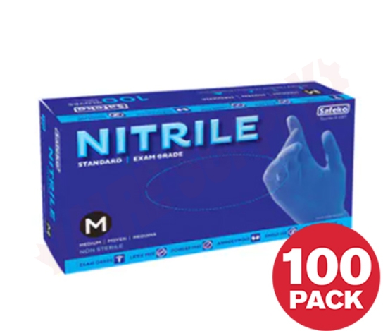 Photo 1 of H6089BX : Safeko Nitrile Powder Free Disposable Gloves, Medium, 100/Box