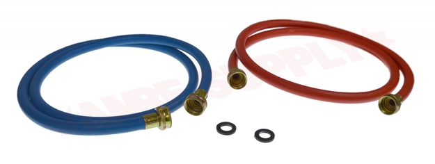 Photo 1 of 3805FFB-2RB : Supco 3805FFB-2RB Washer Blue & Red Fill Hose Set, Rubber, 2 Pieces, 60