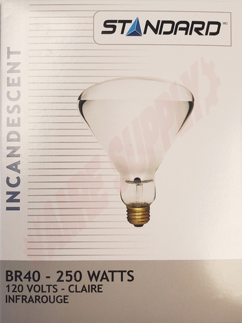Photo 2 of 52044 : 250W Safety Max BR40 Incandescent Lamp, Infrared