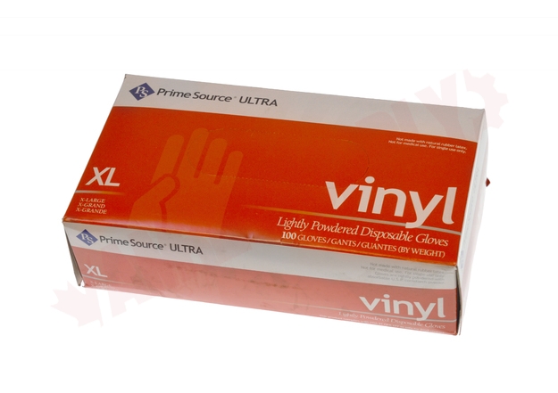 Photo 2 of 57760267 : Prime Source Vinyl Gloves, Powdered, Extra-Large, 100/Box