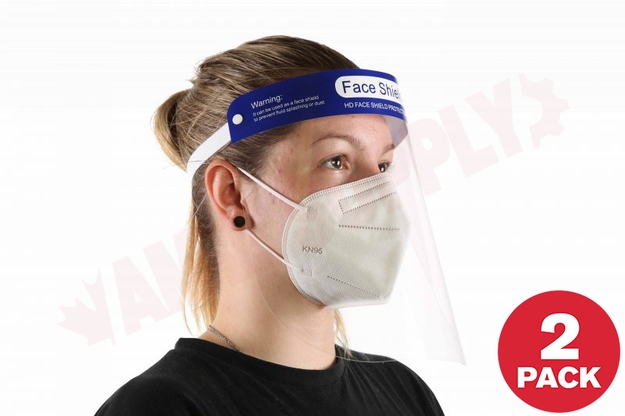 Photo 1 of 7740-2PK : Globe Reusable Face Shield, Anti-Fog, 2/Pack