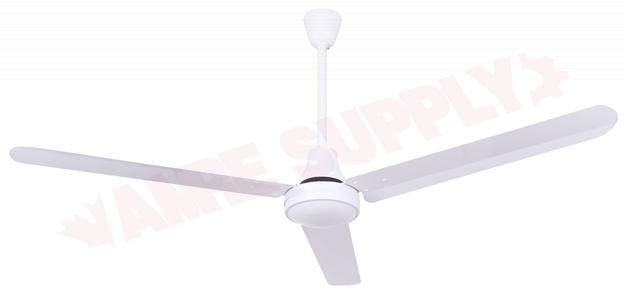 Photo 1 of CP60D11N : Canarm 60 Industrial Ceiling Fan, with Cord & Plug, White, Down Draft, 16 Downrod