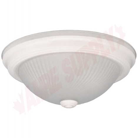 Photo 3 of IFM211T-WH : Canarm 11 Flush Mount, White Finish, Frosted Swirl Glass, 1x75W, 2/Pack