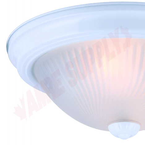 Photo 4 of IFM211T-WH : Canarm 11 Flush Mount, White Finish, Frosted Swirl Glass, 1x75W, 2/Pack