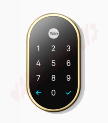 Photo 2 of NESRBYRD540WV605 : Google Nest x Yale Electronic Door Keypad Lock, Polished Brass