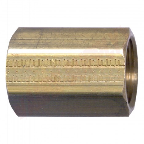 Photo 1 of 142-5 : Fairview 5/16 Inverted Flare Fitting Coupling, Brass