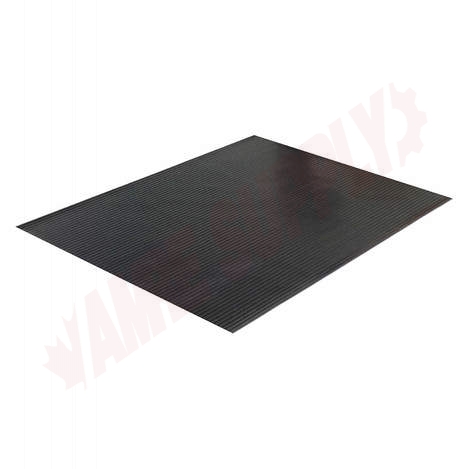 Photo 1 of WRS220400 : Edgewood Wide Rib 4' x 75' Rubber Black Floor Mat