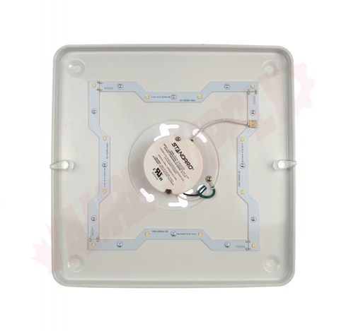 Photo 5 of 63301 : Standard Lighting 11 Flush Mount, White, Frosted Acrylic Square, 15W LED Included, 4000K