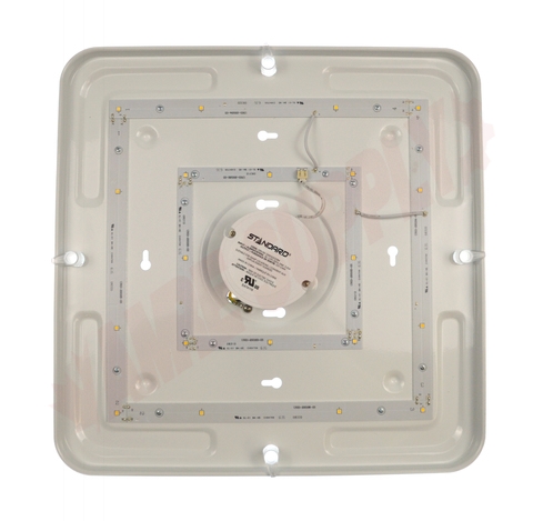 Photo 5 of 63305 : Standard Lighting 14 Flush Mount, White, Frosted Acrylic Square, 25W LED Included, 4000K