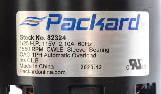 Photo 12 of 82324 : Packard 82324 1/25HP Ventilator Blower Motor, 1550 RPM, 115V, Thermador