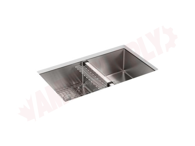 Photo 1 of 5281-NA : Strive® 32 x 18-5/16 x 9-5/16 Undermount double-equal kitchen sink with accessories