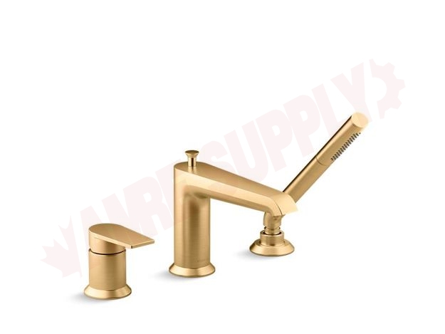 Photo 1 of 97070-4-2MB : Hint™ Single-handle deck-mount bath faucet with handshower