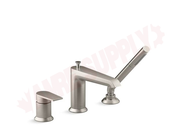Photo 1 of 97070-4-BN : Hint™ Single-handle deck-mount bath faucet with handshower