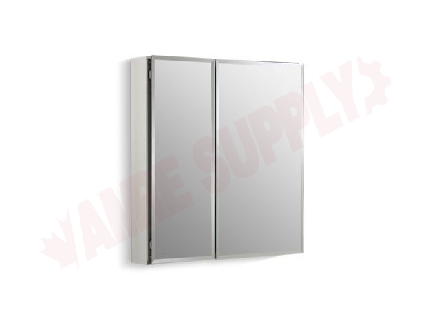Photo 1 of CB-CLC2526FS : Kohler 25 W X 26 H Aluminum Two-Door Medicine Cabinet With Mirrored Doors, Beveled Edges