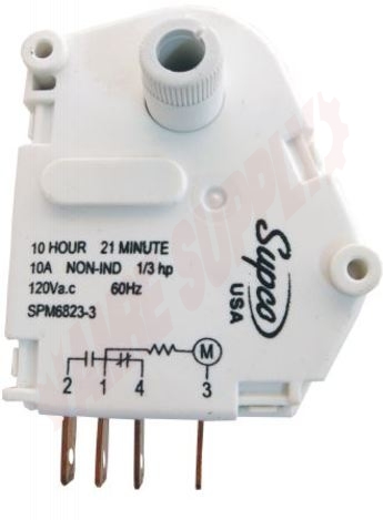 Photo 1 of SPM6823-3 : Supco Refrigerator Defrost Timer,10h, Equivalent to WP68233-3