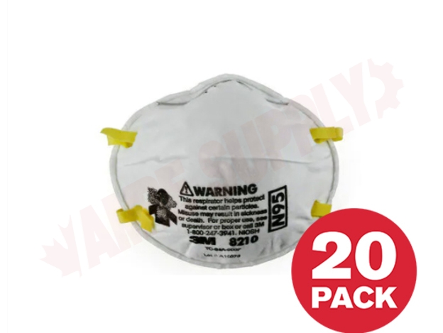 Photo 1 of 8210N95 : 3M Particulate Respirator Disposable Mask, N95 Rated, 20/Pack
