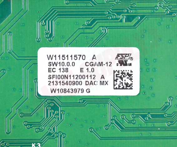 Photo 9 of W11536795 : Whirlpool W11536795 Range Electronic Control Board