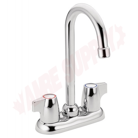 Photo 2 of 4903 : Moen Chateau Two-Handle High Arc Bar Faucet, Chrome