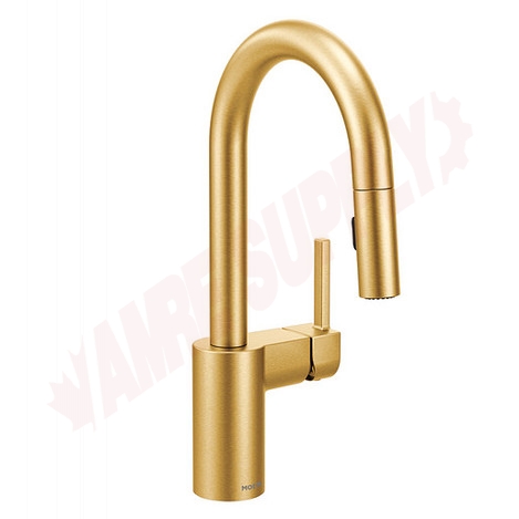 Photo 1 of 5965BG : Moen Align One-Handle High Arc Pulldown Bar Faucet, Gold