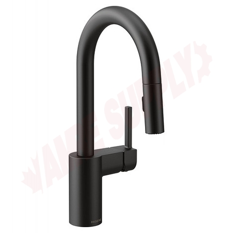 Photo 1 of 5965BL : Moen Align One-Handle High Arc Pulldown Bar Faucet, Black