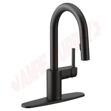 Photo 2 of 5965BL : Moen Align One-Handle High Arc Pulldown Bar Faucet, Black