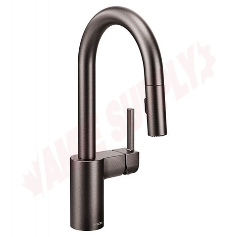 Photo 1 of 5965BLS : Moen Align One-Handle High Arc Pulldown Bar Faucet, Black