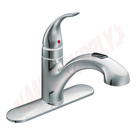 Photo 2 of 67315C : Moen Integra One-Handle Low Arc Pullout Kitchen Faucet, Chrome