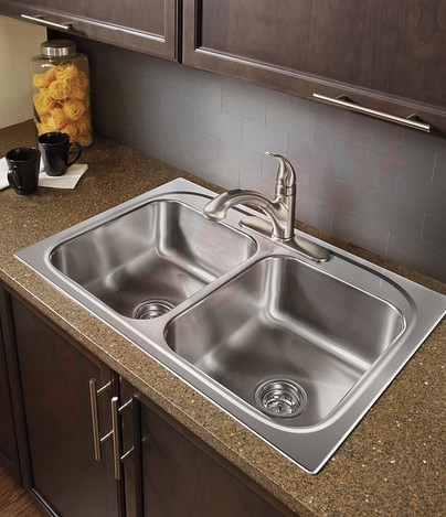 Photo 3 of 67315C : Moen Integra One-Handle Low Arc Pullout Kitchen Faucet, Chrome