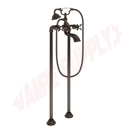 Photo 1 of S22105ORB : Moen Weymouth Two-Handle Tub Filler Includes Hand Shower, Oil Rubbed Bronze