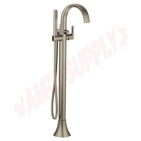 Photo 1 of S3105BN : Moen Doux One-Handle Tub Filler Includes Hand Shower, Brushed Nickel