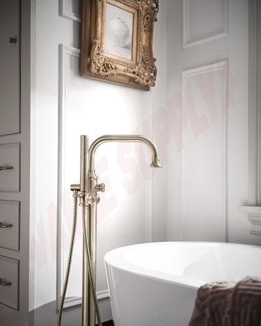 Photo 2 of S44507BN : Moen Colinet One-Handle Tub Filler Includes Hand Shower, Brushed Nickel