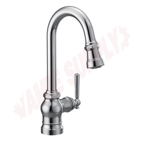 Photo 1 of S52003 : Moen Paterson One-Handle High Arc Pulldown Single Mount Bar Faucet, Chrome
