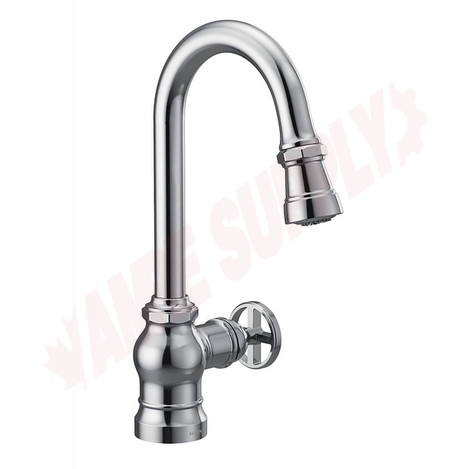 Photo 2 of S52003 : Moen Paterson One-Handle High Arc Pulldown Single Mount Bar Faucet, Chrome