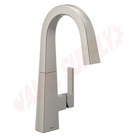Photo 1 of S55005SRS : Moen Nio One-Handle High Arc Bar Faucet, Stainless Steel