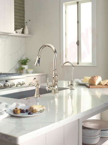 Photo 2 of S5510NL : Moen Sip Traditional One-Handle High Arc Beverage Faucet, Nickel