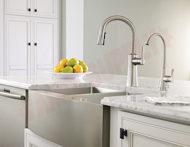Photo 2 of S5520 : Moen Sip Transitional One-Handle High Arc Beverage Faucet, Chrome