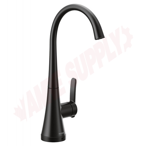 Photo 1 of S5535BL : Moen One-Handle High Arc Single Mount Beverage Faucet, Black